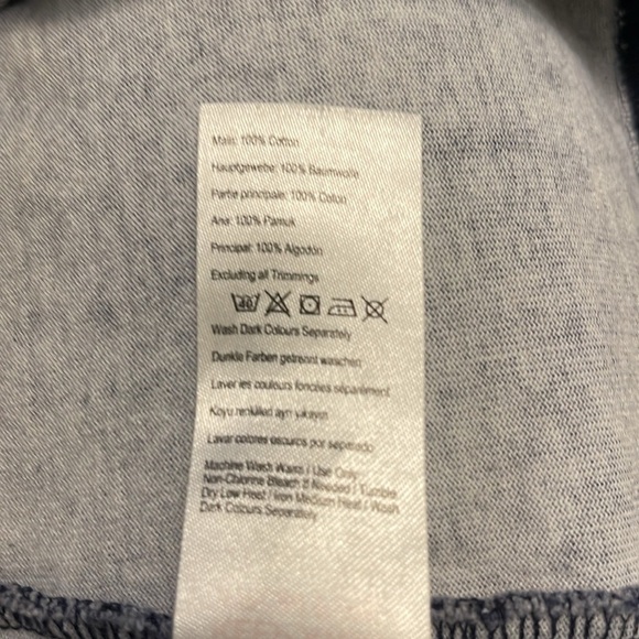 Joules Clothing - navy long sleeve top with floral at neckline - size 12 - Picture 6 of 6